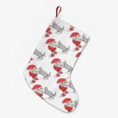 Gnome Holding Cat Paws Kleiner Weihnachtsstrumpf (Vorderansicht (hängend))