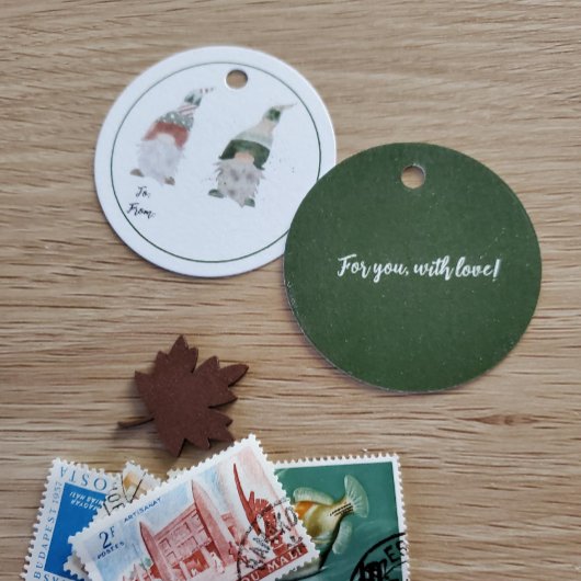 Gnome Holiday-Geschenketiketten Geschenkanhänger