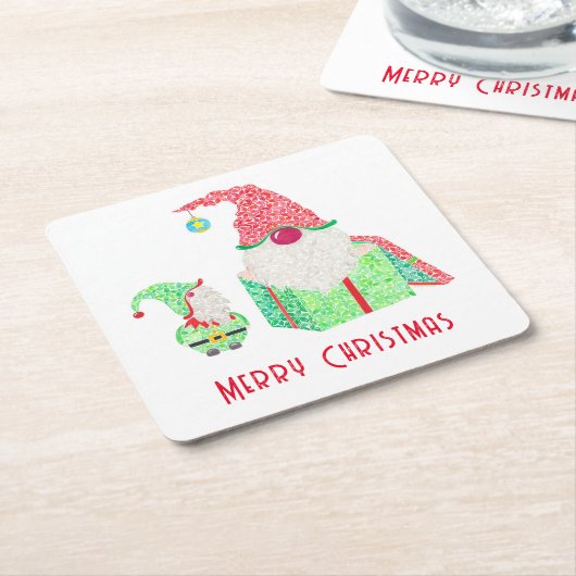 Gnome Holiday Party Paper Untersetzer (angewinkelt)