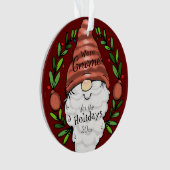 Gnome Holiday Personalisierte Nachricht Ornament (Vorderseite)