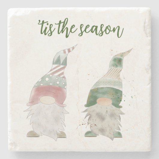 Gnome Holiday Untersetzer | Untersetzer aus Marmor (Vorderseite)