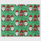 Gnome Holiday Weihnachten Geschenkpapier (Flach)