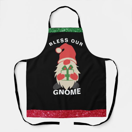Gnome Holidays Schürze - Weihnachtssegnen Persönli (Vorderseite)