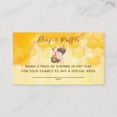 Gnome Honeycomb Diaper Raffle Baby Dusche Visitenkarte (Vorderseite)