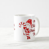 Gnome Hugging Candy Cane Holiday Kaffeetasse (VorderseiteRechts)