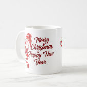 Gnome Hugging Candy Cane Holiday Kaffeetasse (Vorderseite Links)