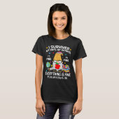 Gnome I Survived 67 Days Of School It's Fine Couns T-Shirt (Vorne ganz)