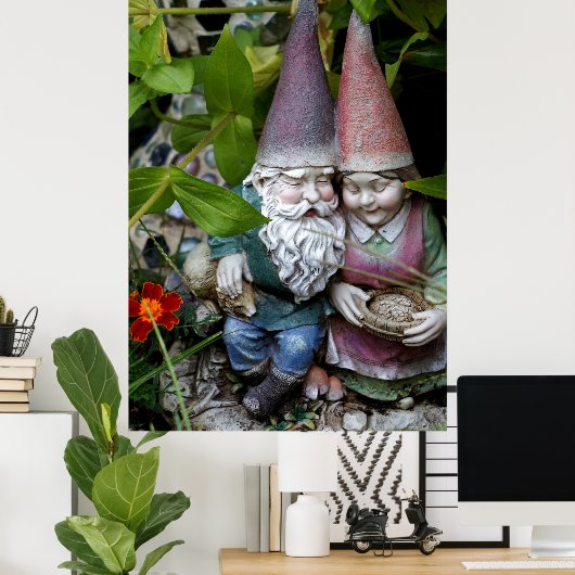 Gnome im Garten Poster (Heimbüro)