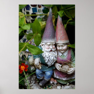 Gnome im Garten Poster