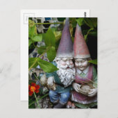 Gnome im Garten Postkarte (Vorne/Hinten)