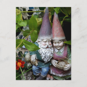 Gnome im Garten Postkarte