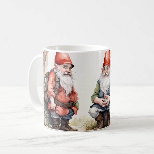 Gnome im Land der Katzen Kaffeetasse (Vorderseite Links)