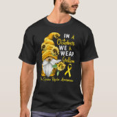Gnome im Oktober tragen wir Yellow Spina Bifida Aw T-Shirt (Vorderseite)