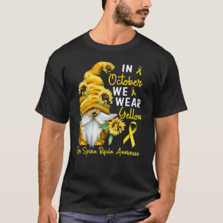 Gnome im Oktober tragen wir Yellow Spina Bifida Aw T-Shirt