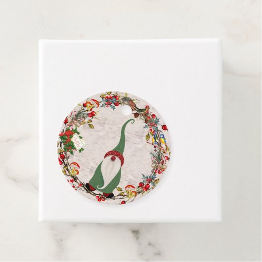 Gnome im rustikalen Waldbrand Geschenkanhänger (Beispiel)