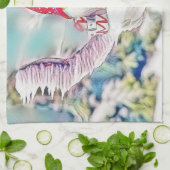 Gnome im Schnee Aquarellmalerei Geschirrtuch (Gefaltet)