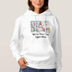 Gnome im Schnee Aquarellmalerei Hoodie