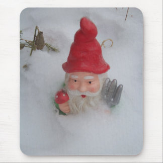 Gnome im Schnee Mousepad