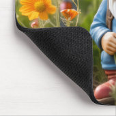 Gnome im Sommergarten Mousepad (Ecke)