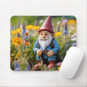 Gnome im Sommergarten Mousepad (Mit Mouse)