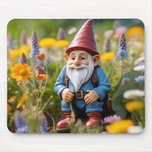 Gnome im Sommergarten Mousepad (Vorne)