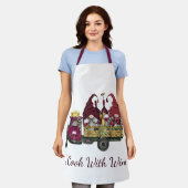 Gnome im Weinkeller Ich koche mit Wein Schürze (Getragen)