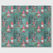 Gnome im Winter Geschenkpapier (Flach)