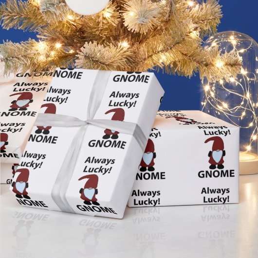 Gnome Immer glücklich Gnome Geschenkpapier (Feiertage)
