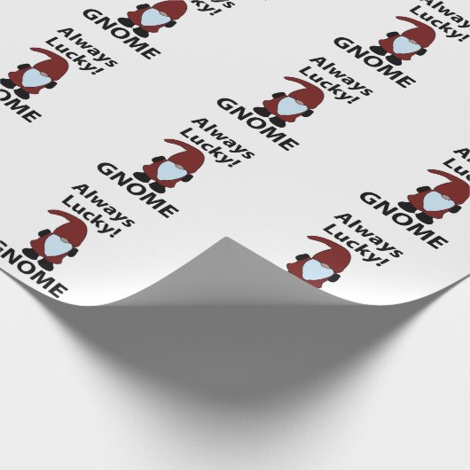 Gnome Immer glücklich Gnome Geschenkpapier (Ecke)