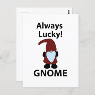 Gnome Immer glücklich Gnome Postkarte