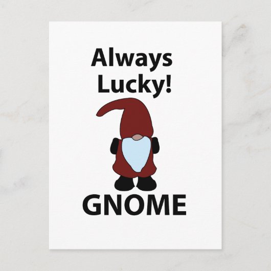 Gnome Immer glücklich Gnome Postkarte (Vorderseite)