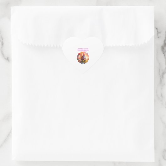 Gnome in Aktion Pilzjagd Herz-Aufkleber (Tasche)