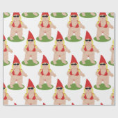 Gnome in Bikini Geschenkpapier (Flach)