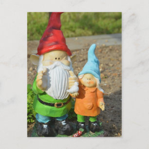 Gnome in der Gartenstatue Postkarte