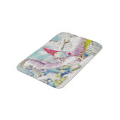 Gnome in der Schneewasserfarbe Badematte (Schrägansicht)