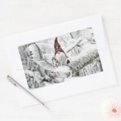 Gnome in der Schneewasserfarbe Rechteckiger Aufkleber (Umschlag)