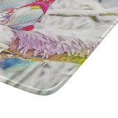 Gnome in der Schneewasserfarbe Schneidebrett (Ecke)