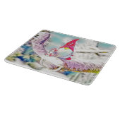 Gnome in der Schneewasserfarbe Schneidebrett (Ecke)