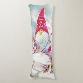 Gnome in der Schneewasserfarbe Seitenschläferkissen (Vorderseite Vertikal)
