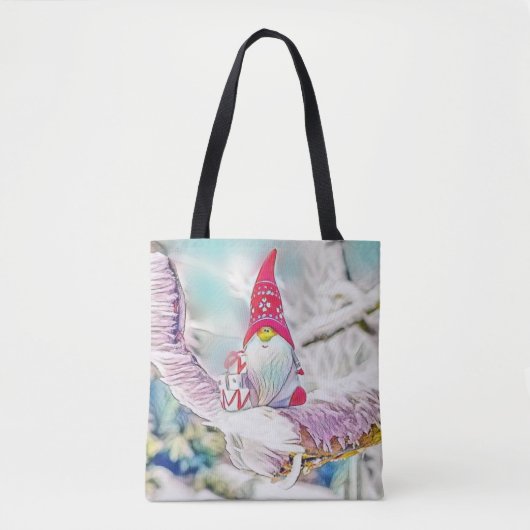 Gnome in der Schneewasserfarbe Tasche (Vorderseite)
