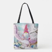 Gnome in der Schneewasserfarbe Tasche (Rückseite)
