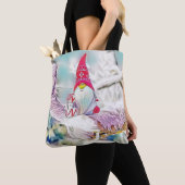 Gnome in der Schneewasserfarbe Tasche (Von Nahem)