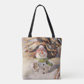 Gnome in der Schneewasserfarbe Tasche (Rückseite)