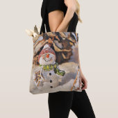 Gnome in der Schneewasserfarbe Tasche (Von Nahem)