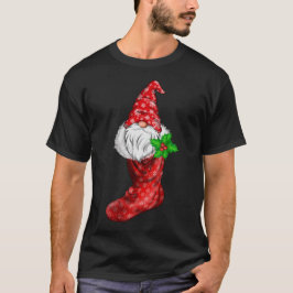 Gnome in der Weihnachtssock Funny Pajamas Familie  T-Shirt