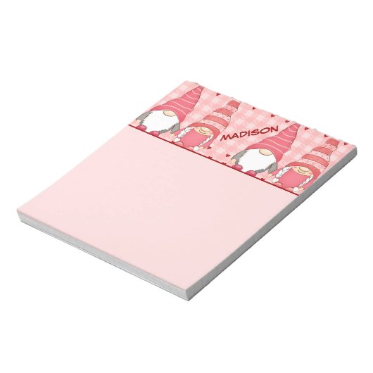 Gnome in Liebe Notizblock (Rotiert)