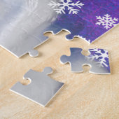 Gnome in Lila Hütten Singt ein Weihnachtslied - Sp Puzzle (Seite)