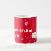 Gnome in love with rainbow heart kaffeetasse (Mittel)