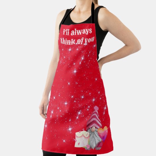 Gnome in love with rainbow heart schürze (InSitu)