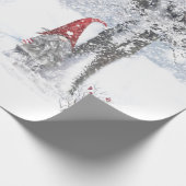 GNOME IN SCHNEE BEDECKTE WALDWÄLDER-WRAP GESCHENKPAPIER (Ecke)